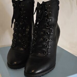 ANTONIO MELANI Black Lace Up Boots